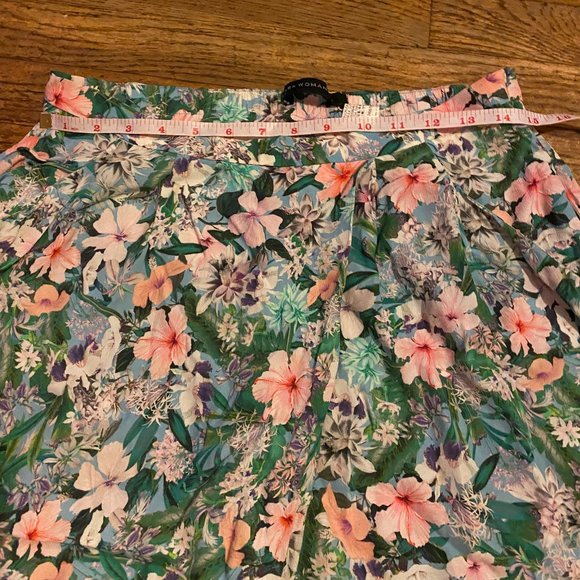 Zara Lightly Worn Silk Blend Floral Pants - L - Picture 7 of 13